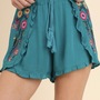 Embroidered Tassel Shorts-1