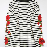 Alison Stripe Floral Shirt - Thumbnail 2