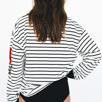 Alison Stripe Floral Shirt - Thumbnail 3