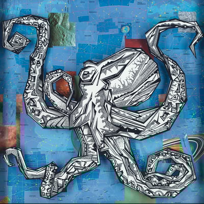 "ursula" print on wood 10"