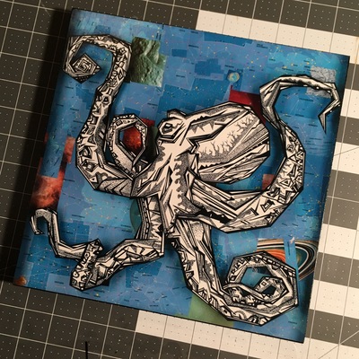 "ursula" print on wood 10"