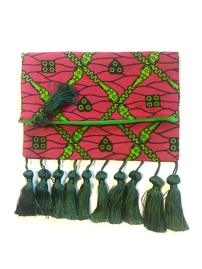 Fold over clutch with tassels - special order - VSA