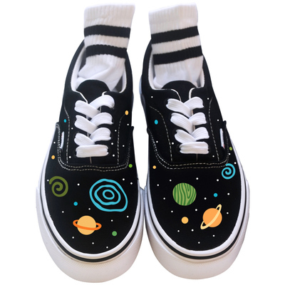 Harajuku cosmic planet hand-painted shoes