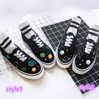 Harajuku cosmic planet hand-painted shoes - Thumbnail 3