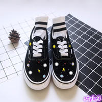 Harajuku cosmic planet hand-painted shoes - Thumbnail 4