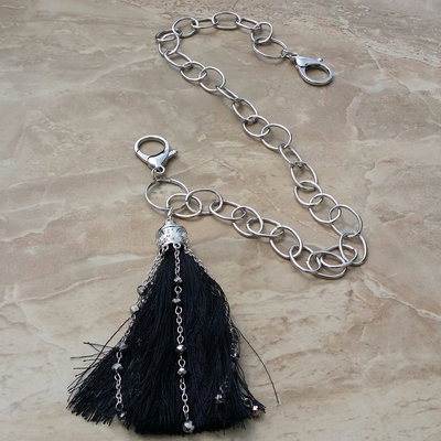 Jeweled tassel hip chain