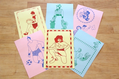 Booger Brie Postcard Print Set