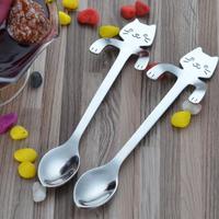 2pcs Stainless Steel Cat Teaspoons - Thumbnail 4