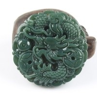 HETIAN Stone Chinese Dragon Lucky Amulet Pendant Necklace! - Thumbnail 1