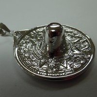 Large Sterling Silver Sombrero Pendant - Thumbnail 1