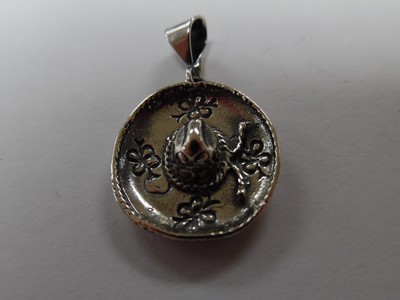 Small Sterling Silver Sombrero Pendant