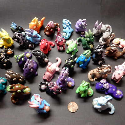 Small green pearl dragons