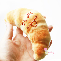 Jumbo Croissant Emoticon Squishy (Super soft) - Thumbnail 2