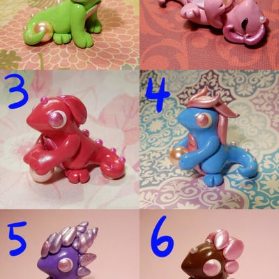 Small pink pearl dragons