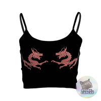 CHINESE DRAGON CROP TOP - Thumbnail 1