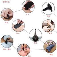 Natural Black Bian Stone Carved Lucky Laughing Buddha Pendant Beads Necklace Massager  - Thumbnail 4