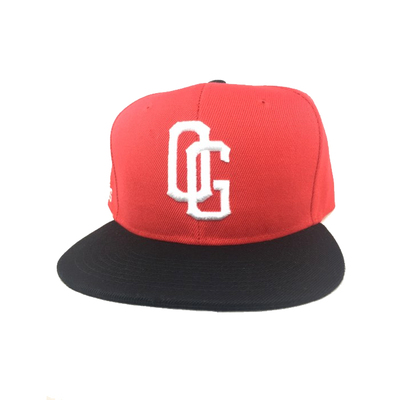 Og red white and black snapback hat
