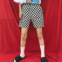 Checkered Unisex Shorts - Thumbnail 1