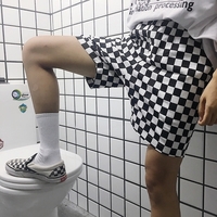 Checkered Unisex Shorts - Thumbnail 3