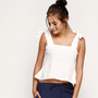 Emna Bow Top - Off White-2