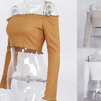 Stella Off the Shoulder Knit Top - Thumbnail 4
