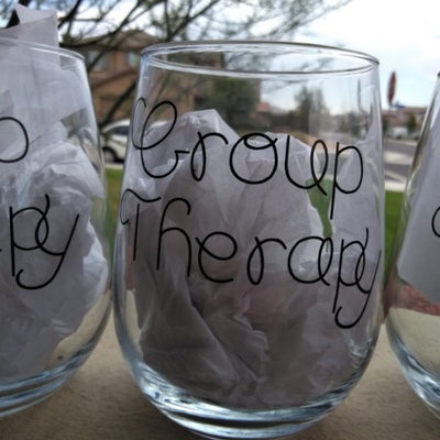 Group therapy small wine glasses