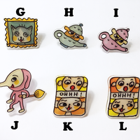 Handmade plastic pins - Small - Thumbnail 2