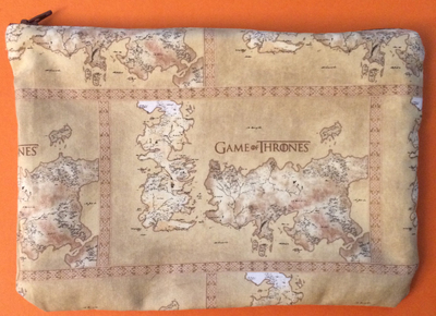 Game of Thrones Map Zippered Pouch 9x7