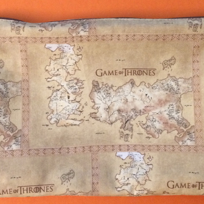 Game of thrones map zippered pouch 9x7
