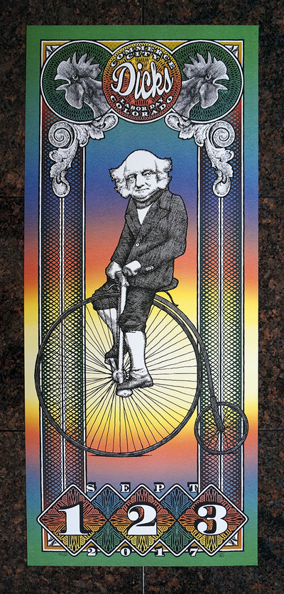 2017 Phish Dicks "Grumpy High Wheeler" (Limited Edition Print)