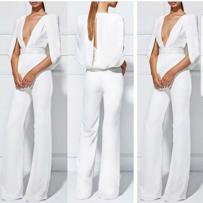 Black fona cape jumpsuit 
