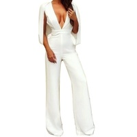 Black Fona Cape Jumpsuit  - Thumbnail 4