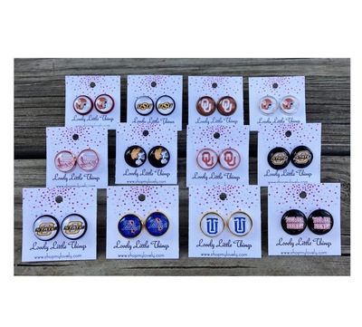 12mm Game Day earrings 