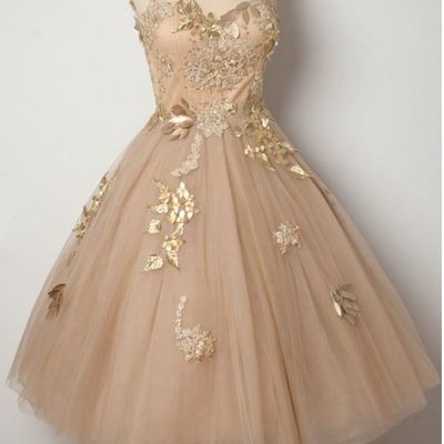 Elegant a-line sleeveless short homecoming dress lace appliques beaded ankle length prom party dresses hd02