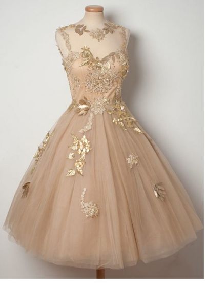 Elegant A-line Sleeveless Short Homecoming Dress Lace Appliques Beaded Ankle Length Prom Party Dresses HD02