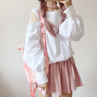 Mesh shoulder ruffle sweatshirt - Thumbnail 4