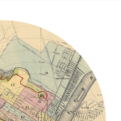 Albany ny - city poster - city map poster print