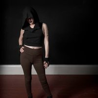 Women's sleeveless cropped pullover tribus hoodie - Thumbnail 1