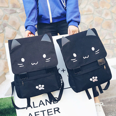 Cat Face embroidery 3D backpack