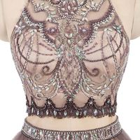 Two piece homecoming dress, beaded homecoming dress, junior homecoming dress, short homecoming dress, popular homecoming dress, PD15500 - Thumbnail 1