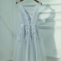 Short homecoming dress, popular cheap homecoming dress, cute junior homecoming dress, tulle applique homecoming dress, PD15498 - Thumbnail 1