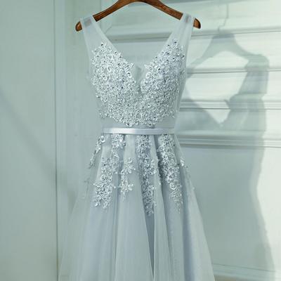 Short homecoming dress, popular cheap homecoming dress, cute junior homecoming dress, tulle applique homecoming dress, pd15498