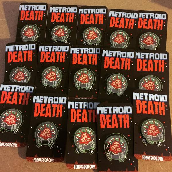 Metroid Death enamel pin