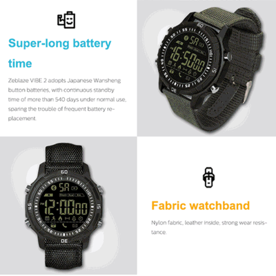 Zeblaze vibe ii hiking 5atm waterproof 540 days stand-by time sport smart watch - Thumbnail 3