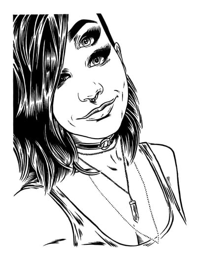 original art - 4 eyed meg #4