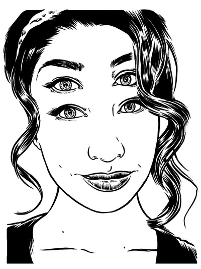 original art - 4 eyed diana (pronounced dee-anna)