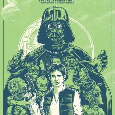 Star wars pinball poster