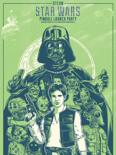star wars pinball poster