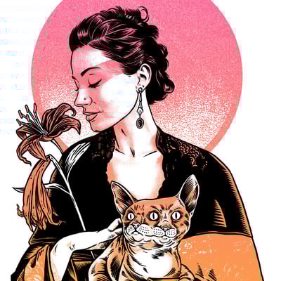 Katie and the janus cat