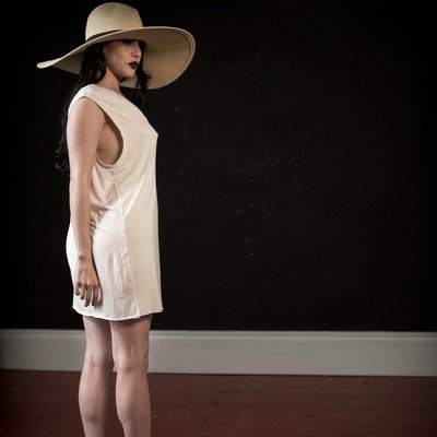 Unisex tank top in bone sample piece